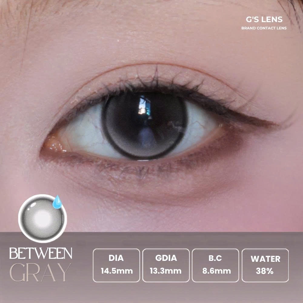 Kính áp tròng 6 tháng BETWEEN GRAY màu xám tự nhiên giãn tròng nhỏ GTRENDY - MCK1