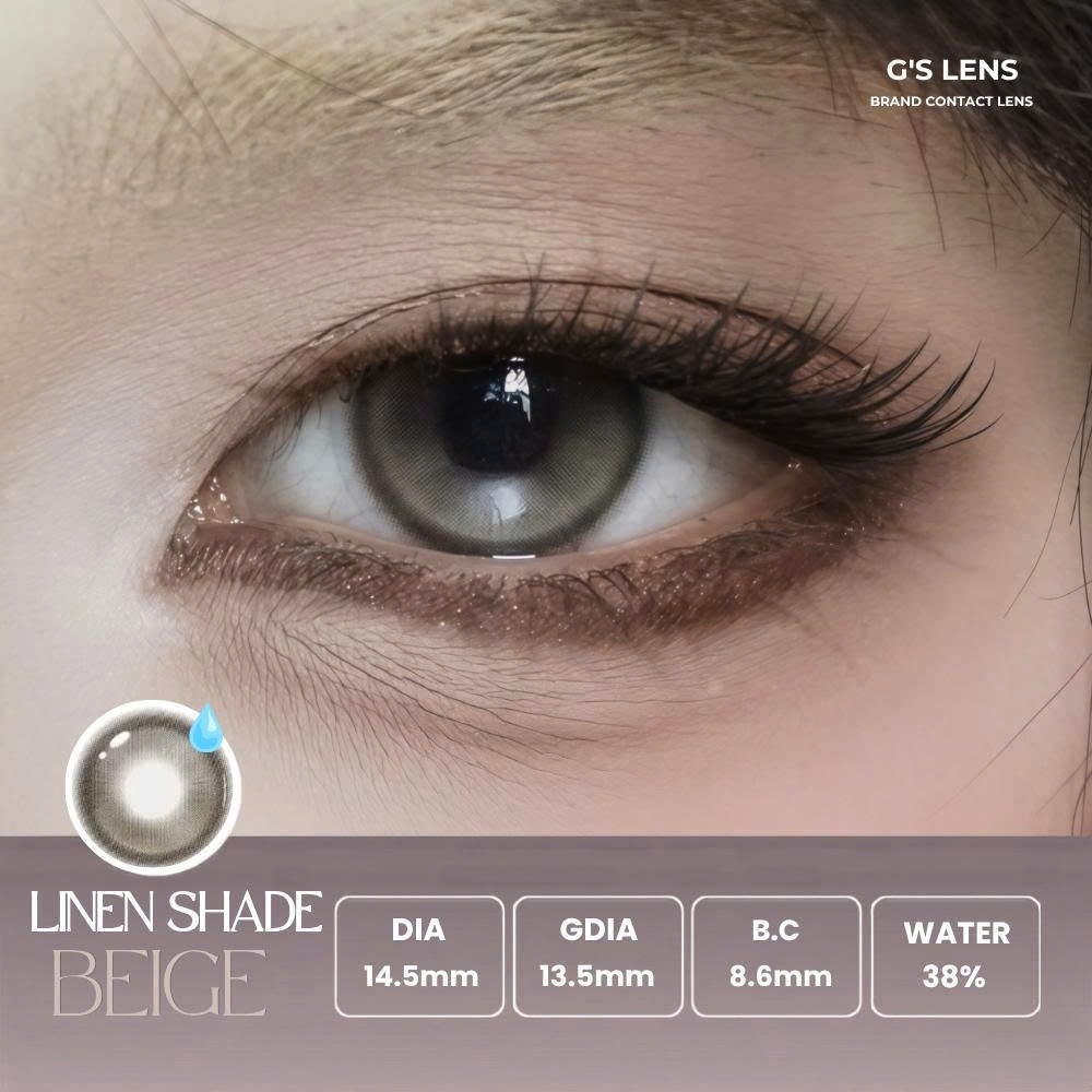 Kính áp tròng 6 tháng LINE SHADE GRAY màu xám sáng tây giãn tròng nhỏ GTRENDY - MCK1