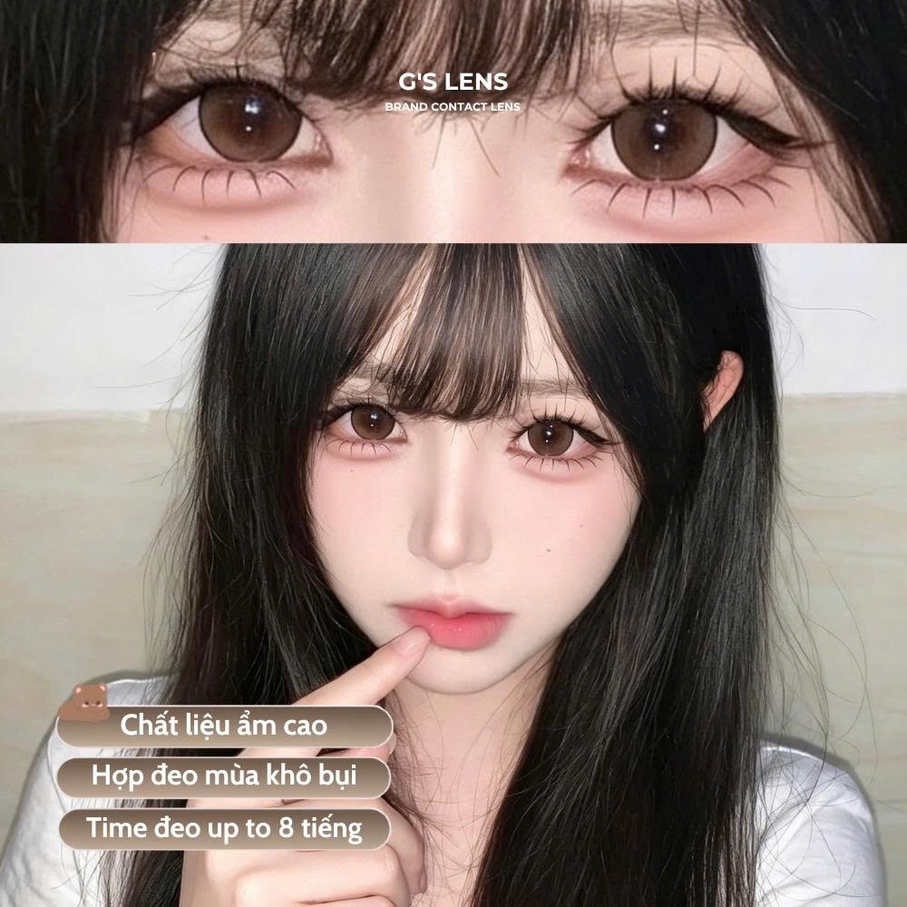 Kính áp tròng 6 tháng ONLY CHOCO màu choco tự nhiên giãn tròng to GTRENDY - MC38