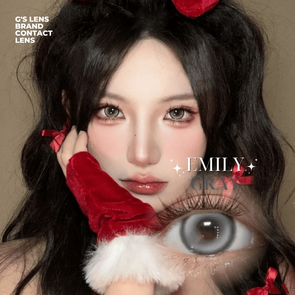 Kính áp tròng 6 tháng EMILY GRAY màu xám ngọc sáng tây giãn tròng vừa GTRENDY - MC38
