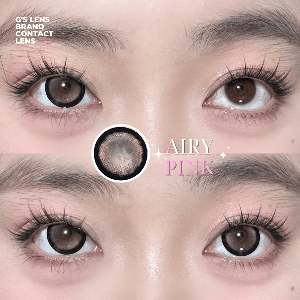 Kính áp tròng 1 ngày AIRY PINK màu hồng tự nhiên giãn tròng to GTRENDY
