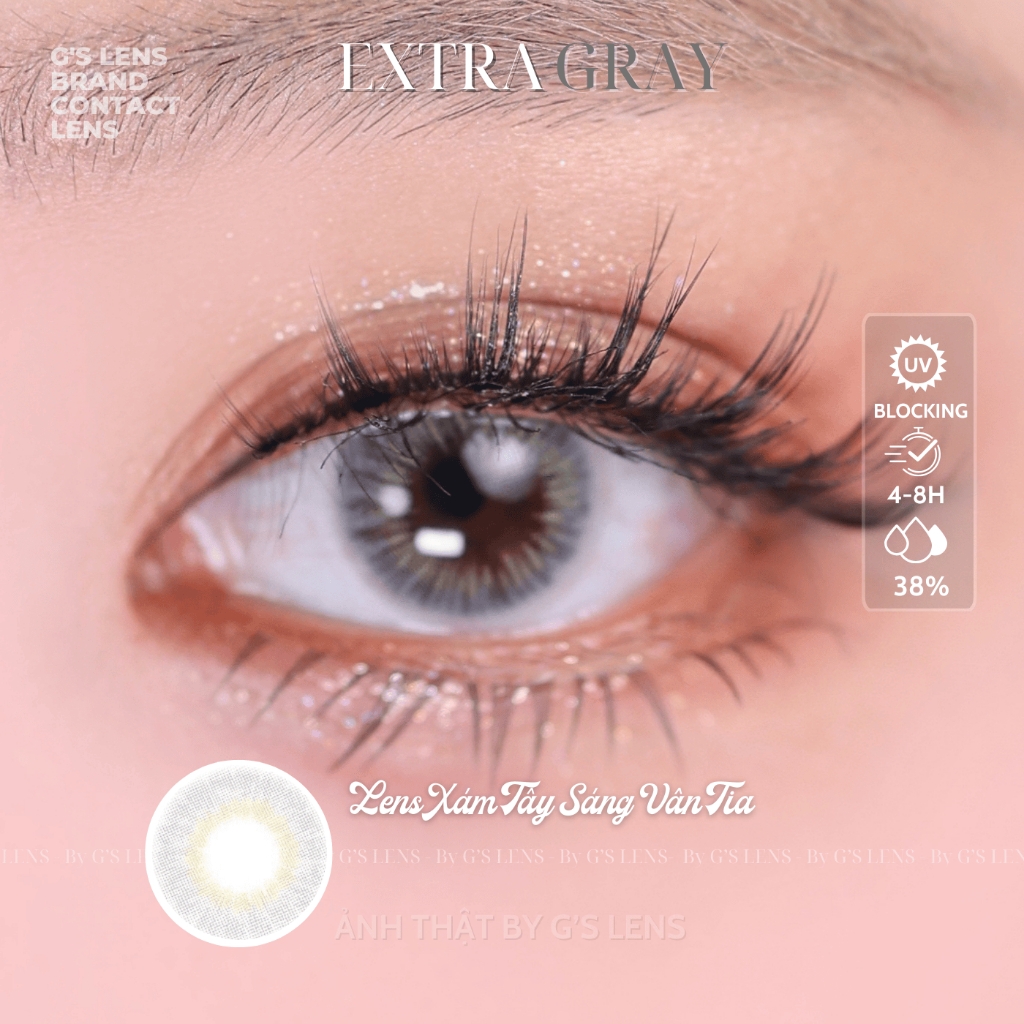 Kính áp tròng 6 tháng EXTRA GRAY màu xám sáng tây không giãn tròng GTRENDY - MC38