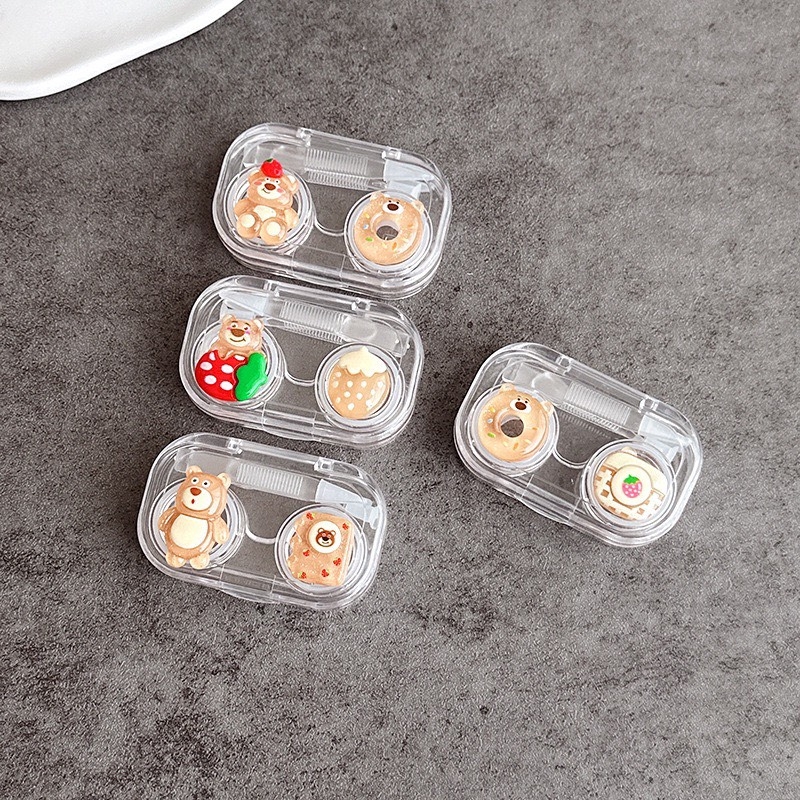 Khay Mini 3D Gấu Dâu Brown-Case Đựng Lens