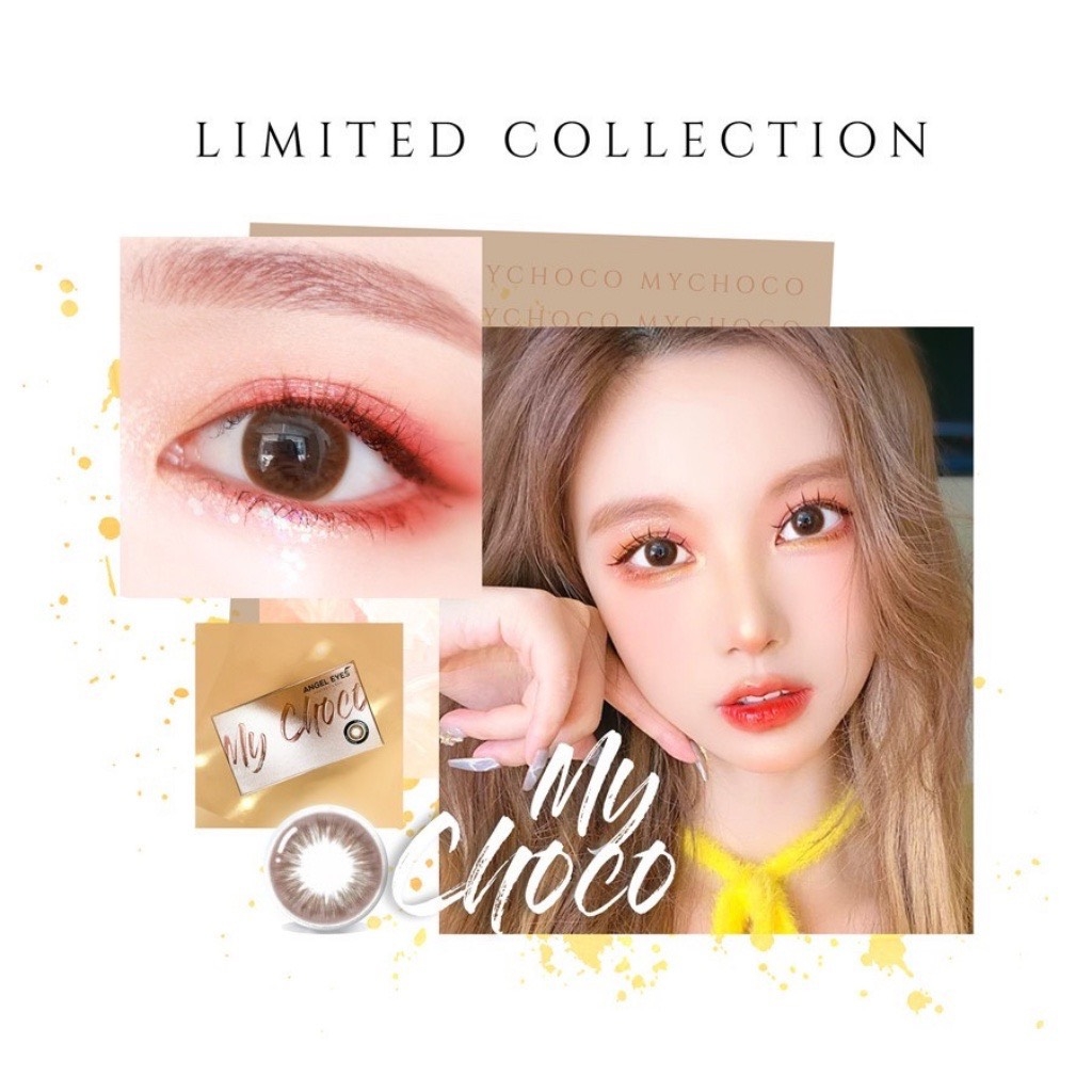 Kính Áp Tròng Lens Mắt Angel Eyes Silicone Hydrogel CHOKORETO CHOCO Size M 14.5 mm (0-8 độ)