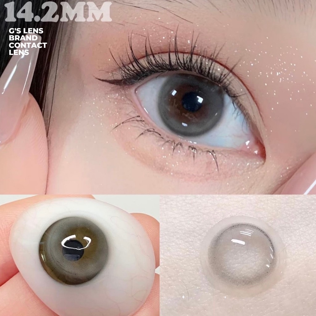 Kính áp tròng 6 tháng FILL GRAY màu xám trong tự nhiên giãn tròng nhỏ GTRENDY - MC38