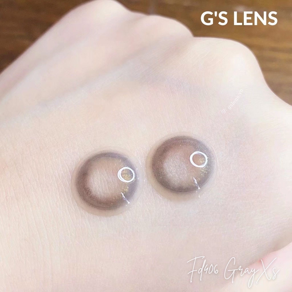 Kính áp tròng 6 tháng BLING GRAY màu xám nâu tự nhiên không giãn tròng GTRENDY