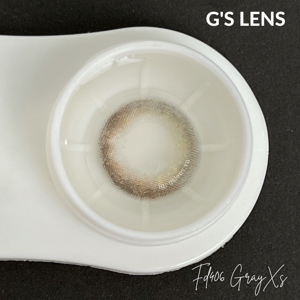 Kính áp tròng 6 tháng BLING GRAY màu xám nâu tự nhiên không giãn tròng GTRENDY