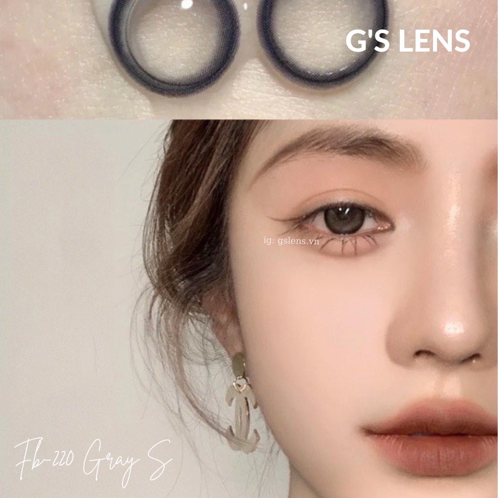 Kính áp tròng 6 tháng RENA GRAY màu xám tự nhiên giãn tròng nhỏ GTRENDY - MC38