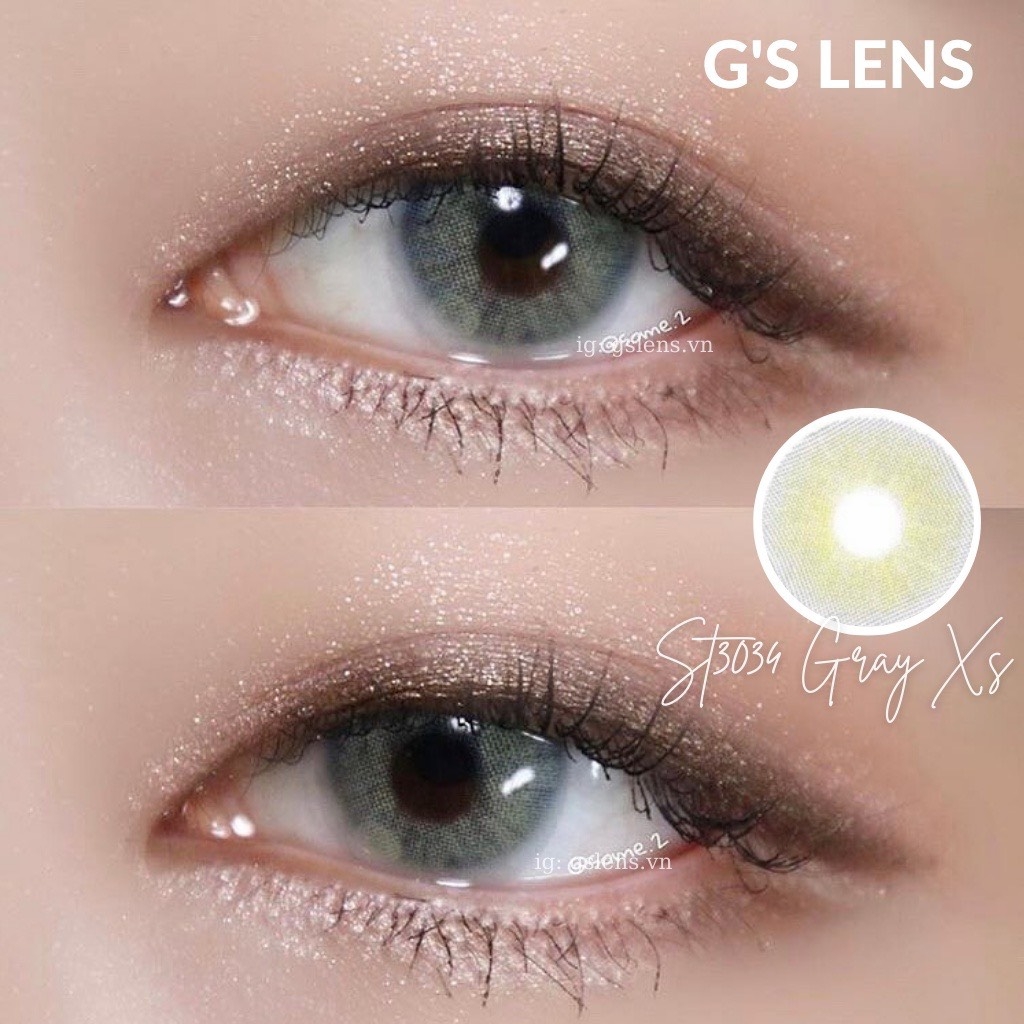 Kính áp tròng 6 tháng ST3034 GRAY màu xám sáng tây không giãn tròng GTRENDY - MC38