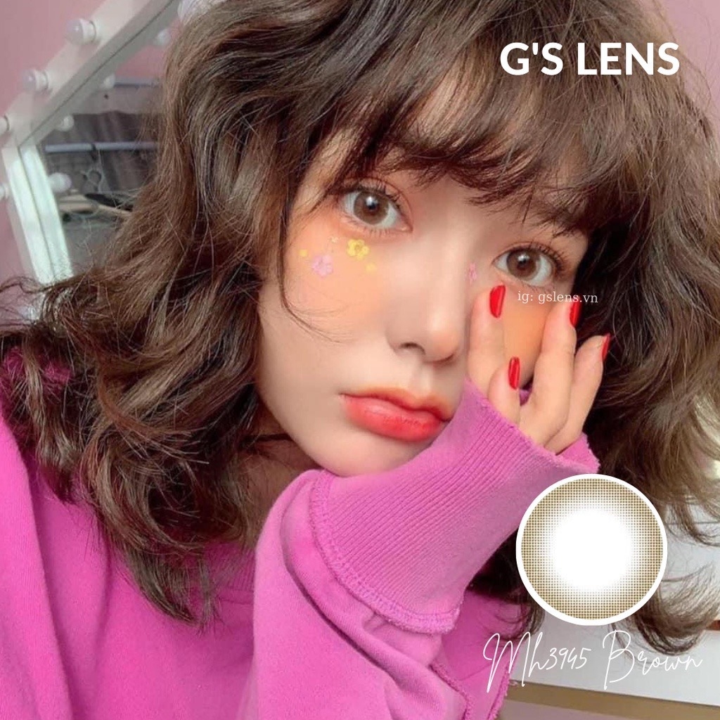 Kính áp tròng 6 tháng LENA BROWN màu nâu tự nhiên không giãn tròng GTRENDY - MC38