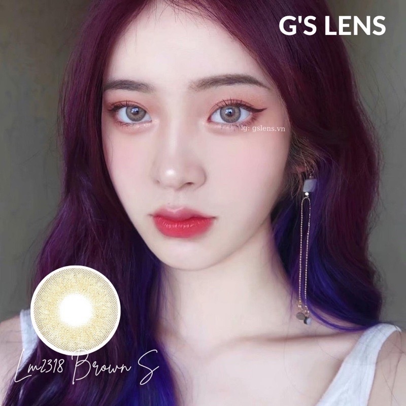 Kính Áp Tròng Lens Mắt LM2318 BROWN Size S 14.2mm (0-6 độ)