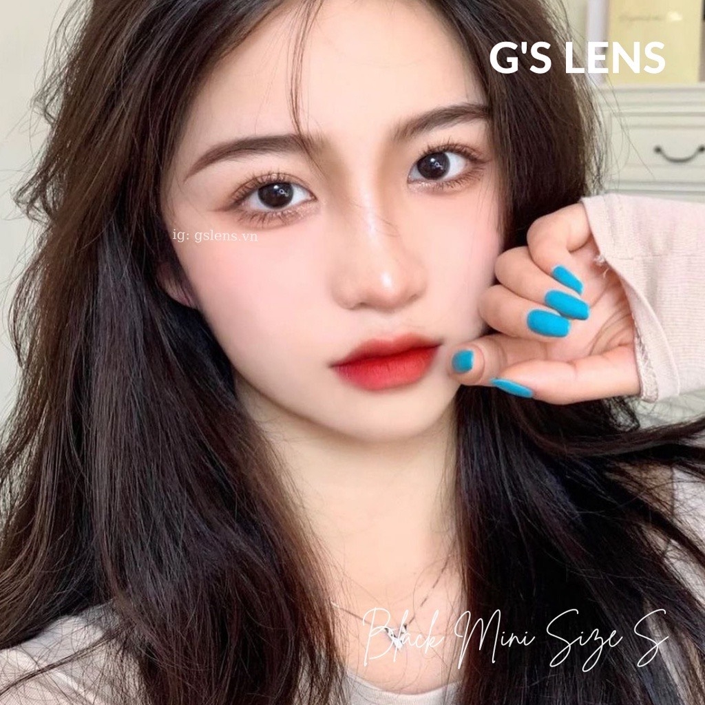 Kính Áp Tròng Lens Mắt BLACK MINI Size S 14.2mm (0-6 độ)