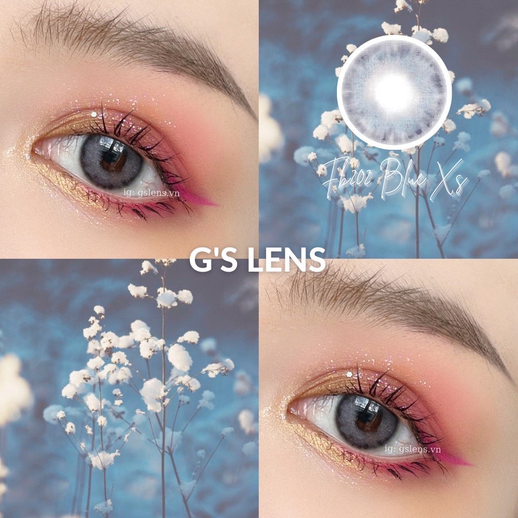 Kính áp tròng 6 tháng FB202 BLUE màu xanh dương sáng tây không giãn tròng GTRENDY - MC38