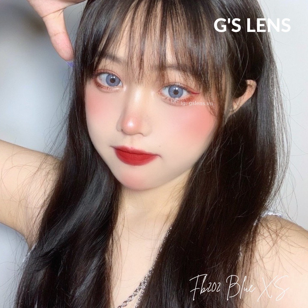 Kính áp tròng 6 tháng FB202 BLUE màu xanh dương sáng tây không giãn tròng GTRENDY - MC38