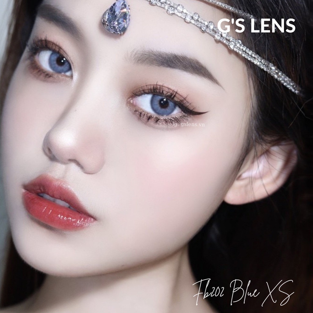 Kính áp tròng 6 tháng FB202 BLUE màu xanh dương sáng tây không giãn tròng GTRENDY - MC38