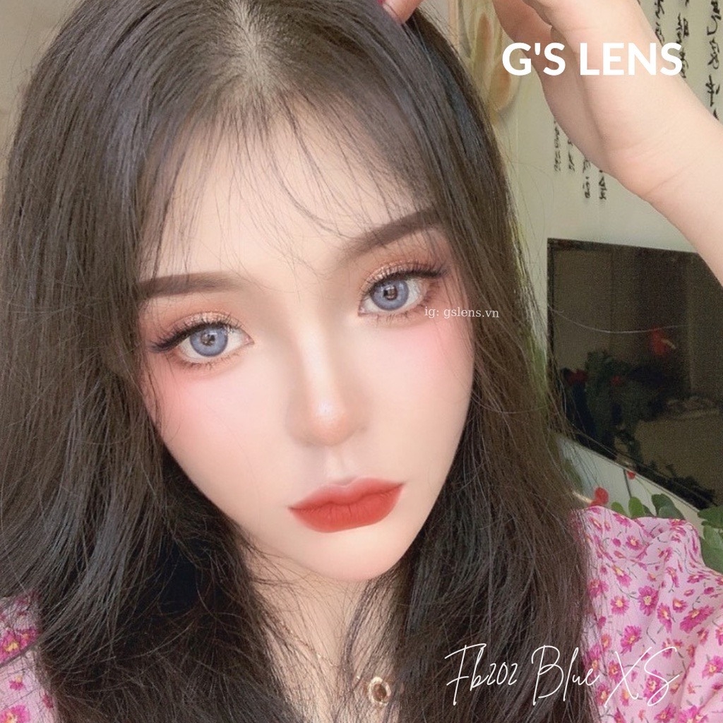 Kính áp tròng 6 tháng FB202 BLUE màu xanh dương sáng tây không giãn tròng GTRENDY - MC38