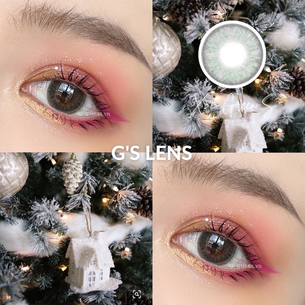 Kính áp tròng 6 tháng X595 GREEN màu xanh lá tự nhiên giãn tròng nhỏ GTRENDY - MC38