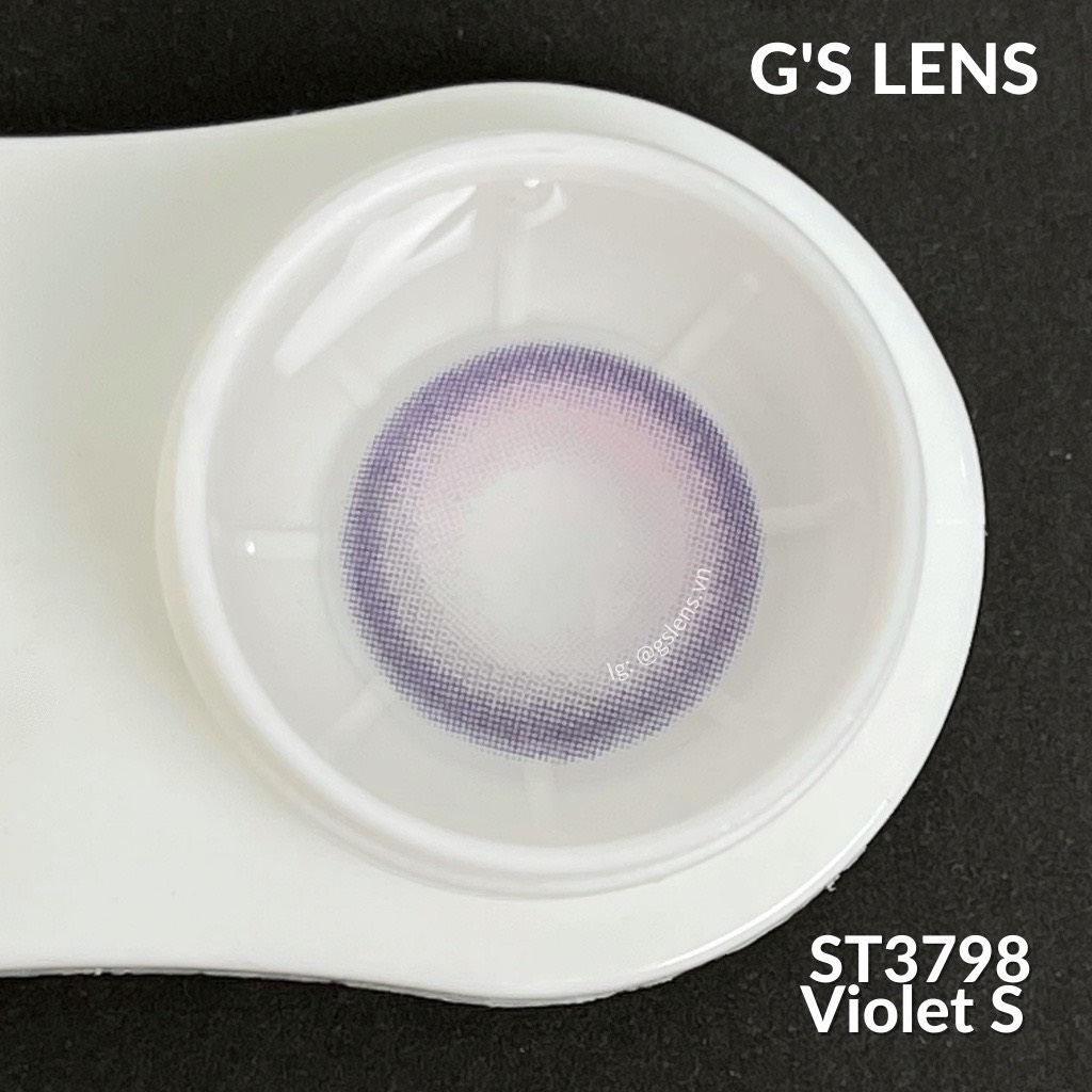 Kính áp tròng 6 tháng ST3798 VIOLET màu tím sáng tây giãn tròng nhỏ GTRENDY - MC38