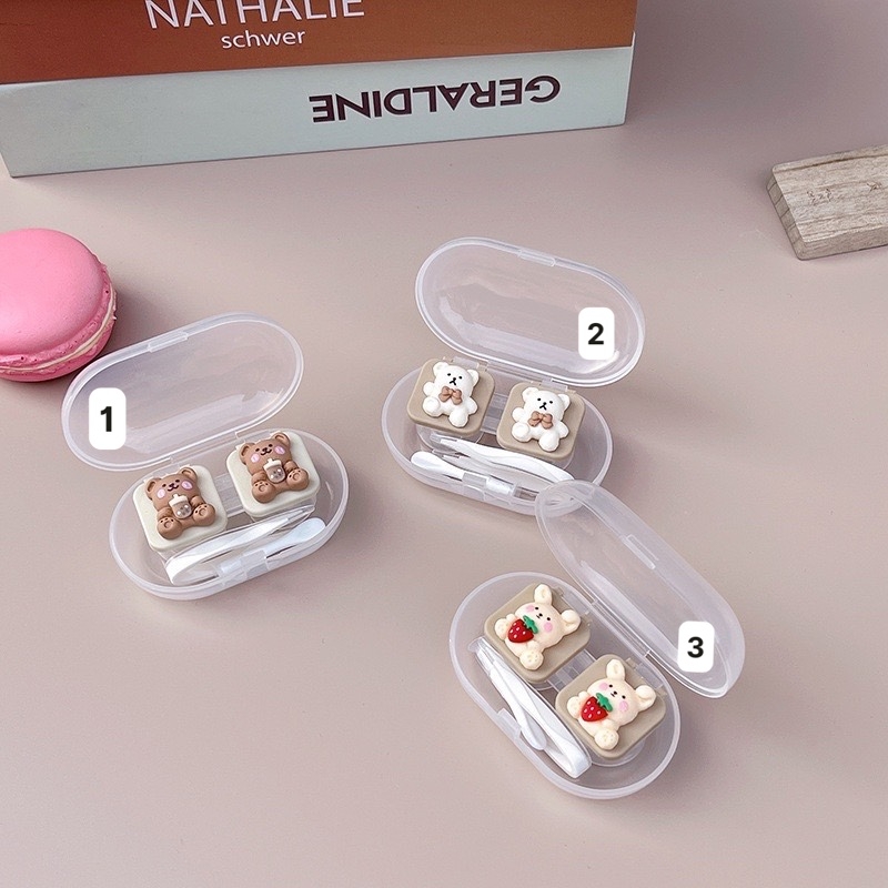 Khay Mini 3D Gấu Nhiều Mẫu - Case Đựng Lens