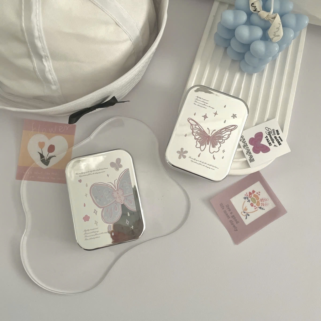 Khay Đôi Tráng Gương Bướm Mẫu Mới