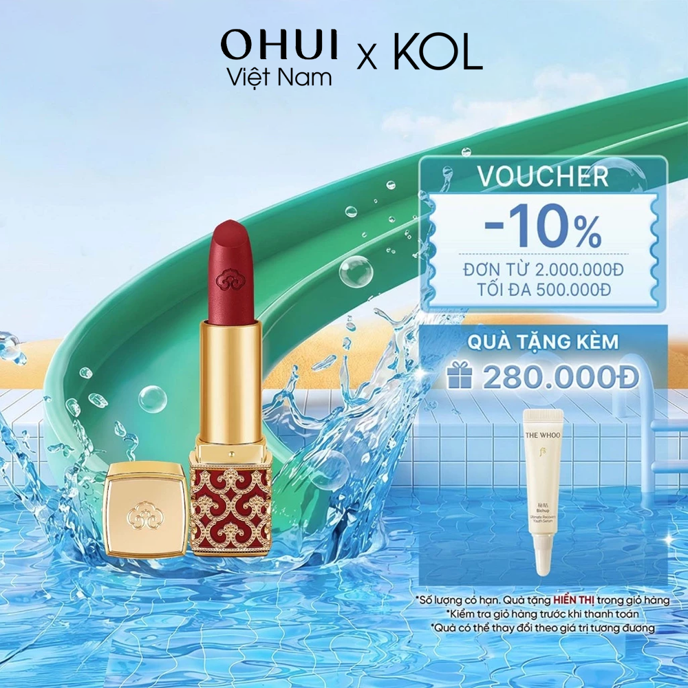 [KOL x OHUI] Son Nhung Lì Đông Y Whoo Mi Velvet Lip Rouge