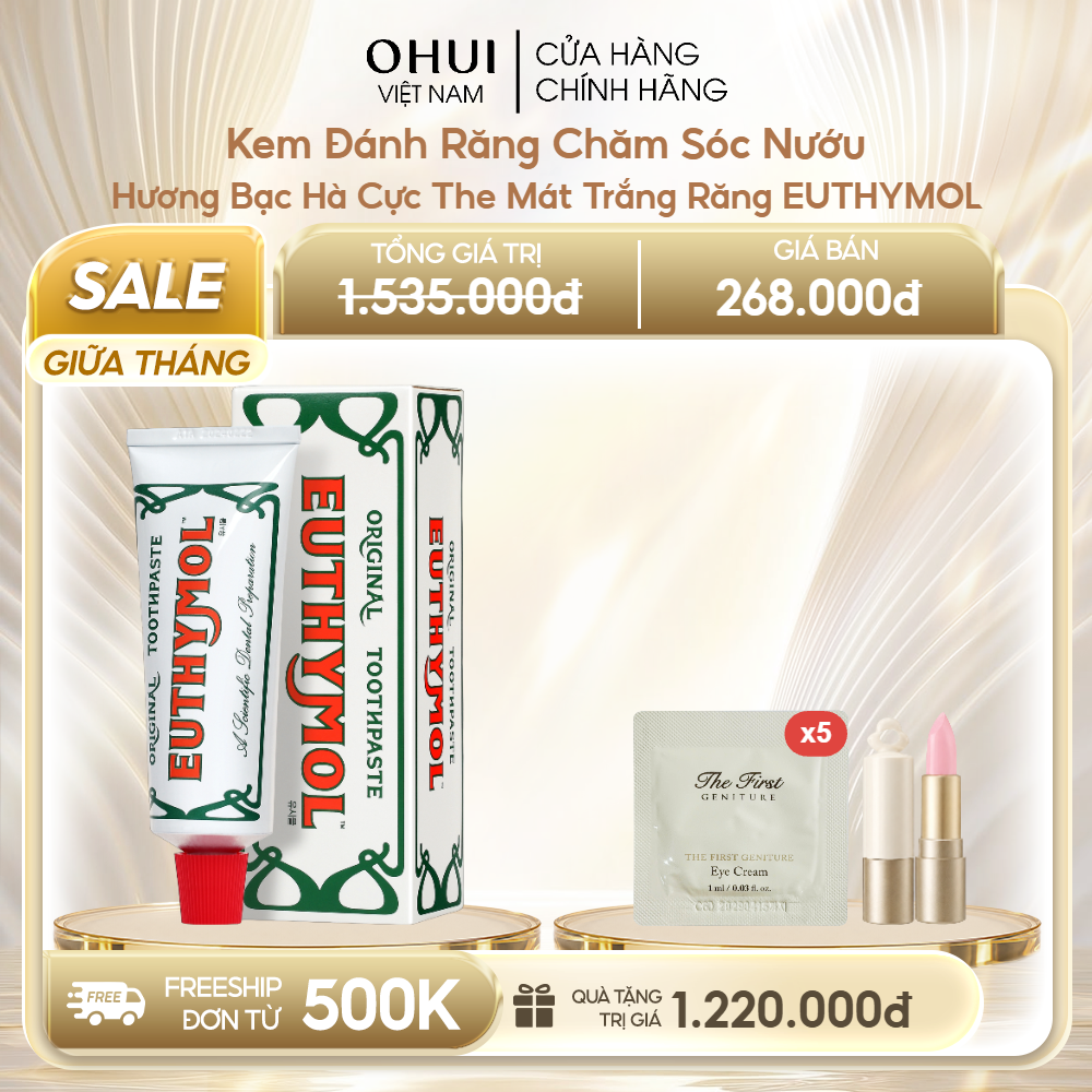 Kem Đánh Răng Chăm Sóc Nướu Hương Bạc Hà Cực The Mát Trắng Răng EUTHYMOL
