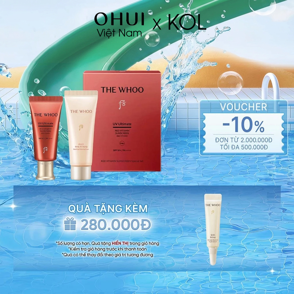 [KOL x OHUI] Kem Chống Nắng Whoo Đỏ UV Ultimate Red Vitamin Sunscreen SE 25ml