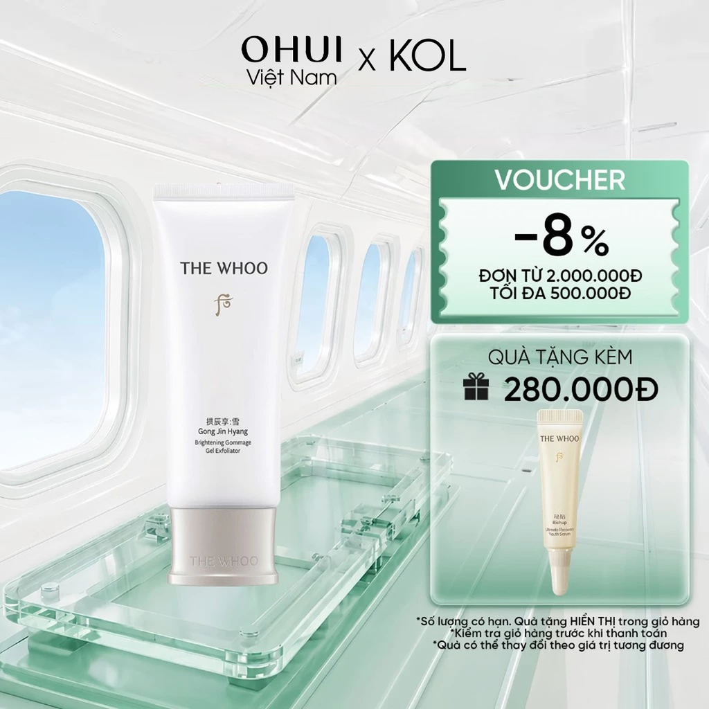 [KOL x OHUI] Gel Tẩy Tế Bào Chết Dạng Gel Whoo Gongjinhyang Seol Brightening Gommage Gel