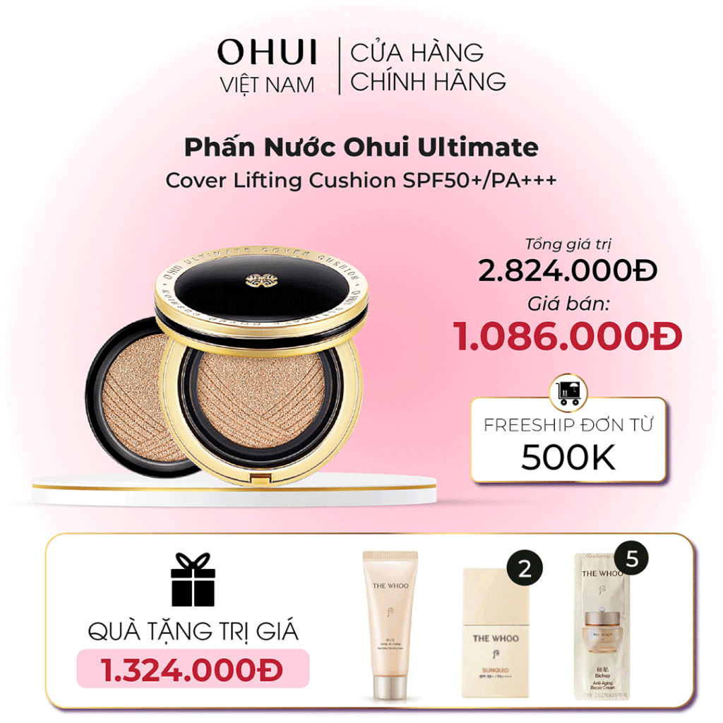 Phấn Nước Ohui Ultimate Cover Lifting Cushion SPF50+/PA+++