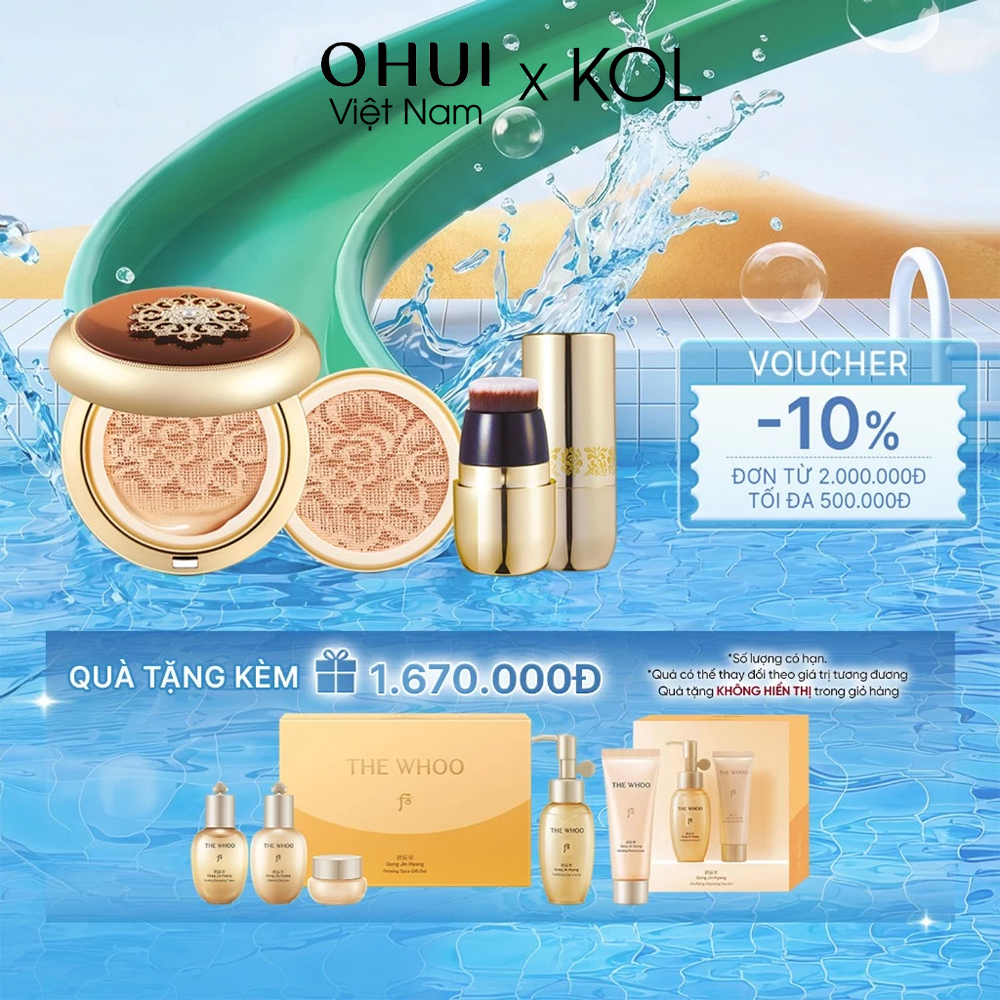 [KOL x OHUI] Cushion Trang Điểm Dưỡng Trắng Whoo Cheongidan Essence SPF50+/PA+++