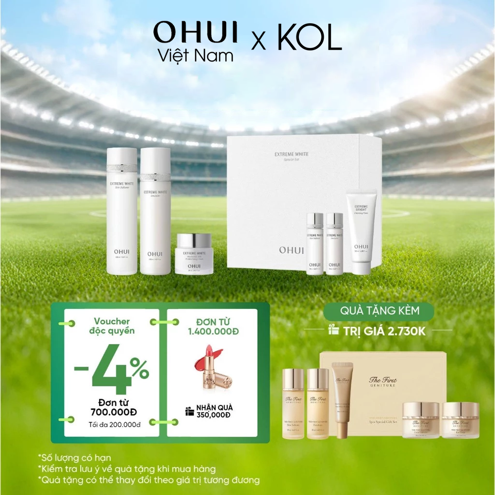 [KOL x OHUI] Bộ Dưỡng Da Ohui Extreme White 3pcs Special Set
