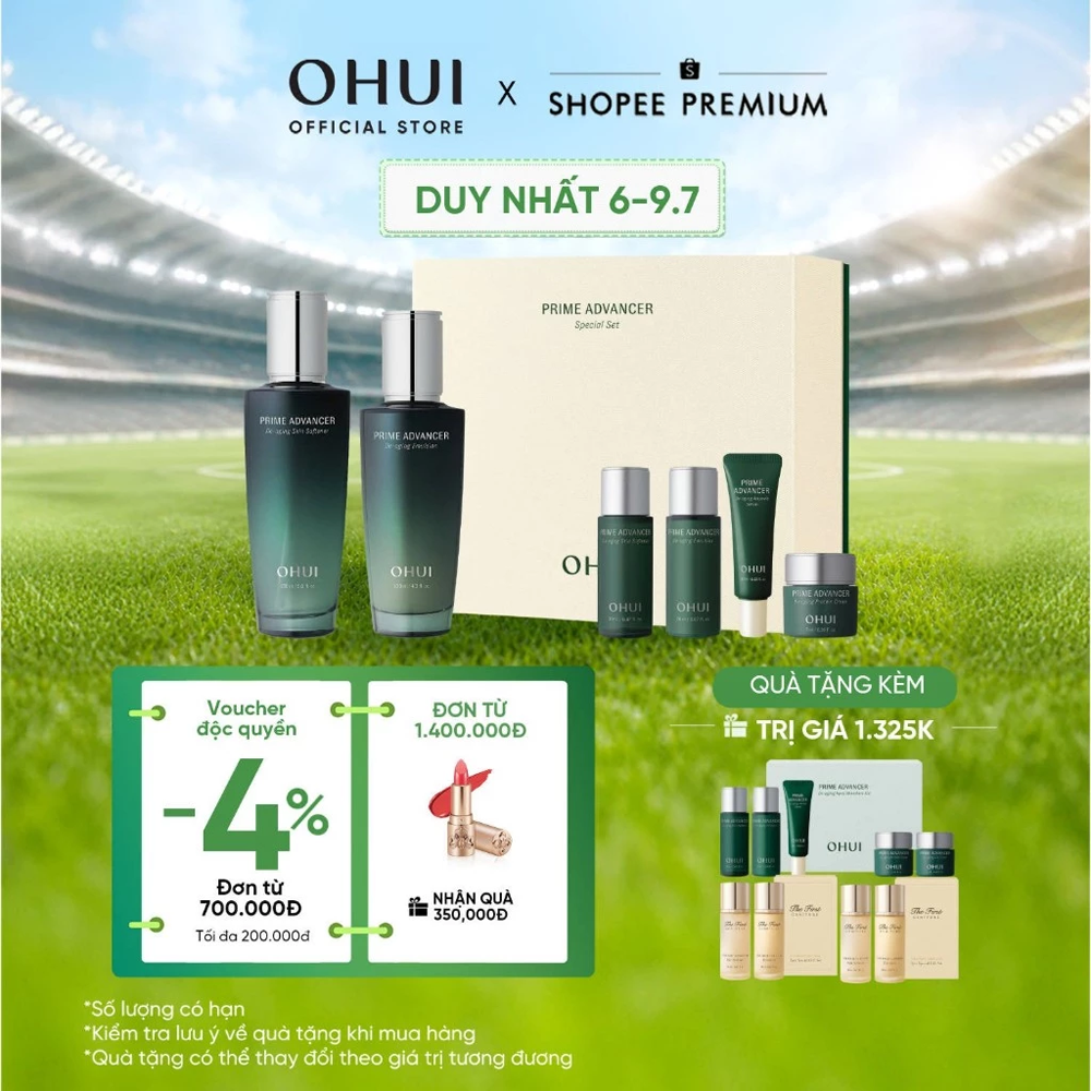 [KOL x OHUI] Bộ dưỡng ẩm củng cố làn da O HUI Prime Advancer 2PCS  Set