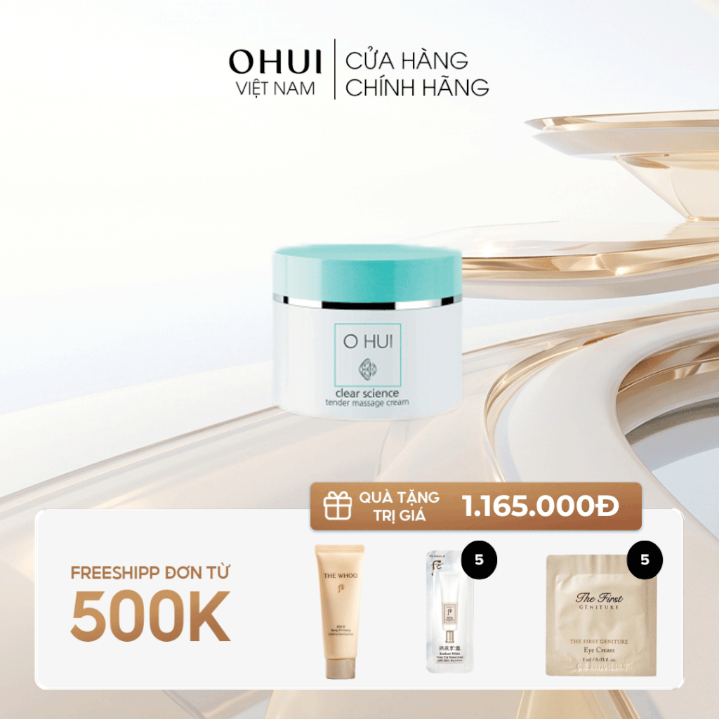 Kem massage tạo độ ẩm OHUI Clear Science Tender Massage Cream