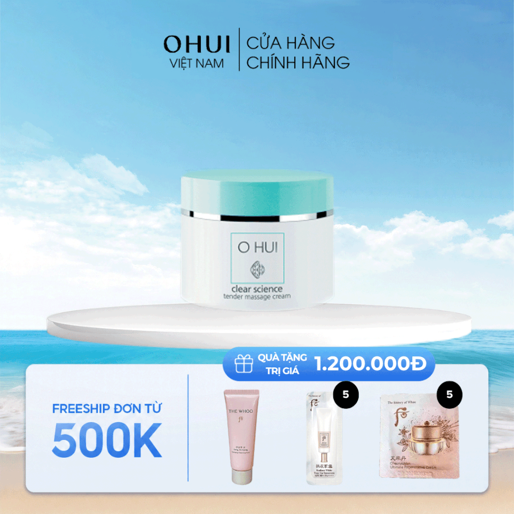 Kem massage tạo độ ẩm OHUI Clear Science Tender Massage Cream