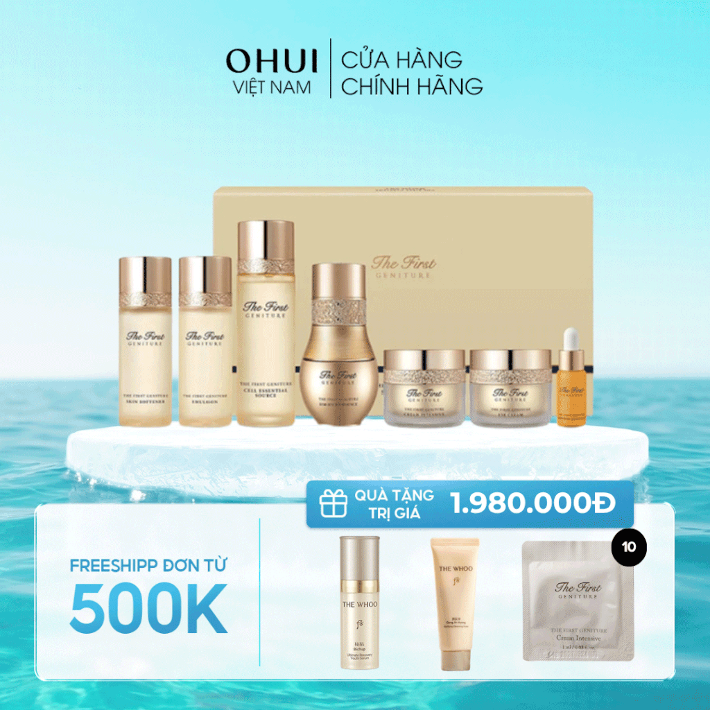 Bộ dưỡng da tái sinh chống lão hóa Ohui The First Mini 7 pcs Bản Mới