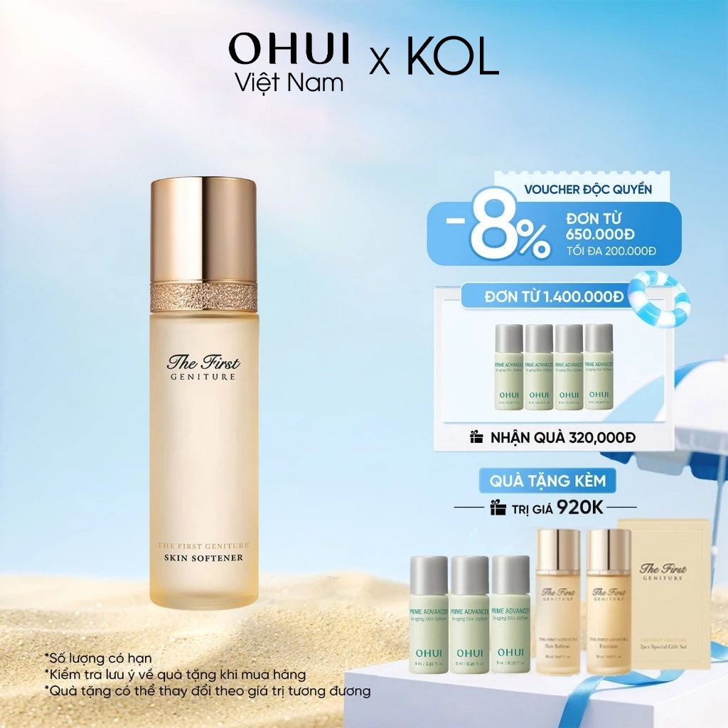 Nước cân bằng chống lão hóa da tái sinh da OHUI The First Geniture Skin Softener