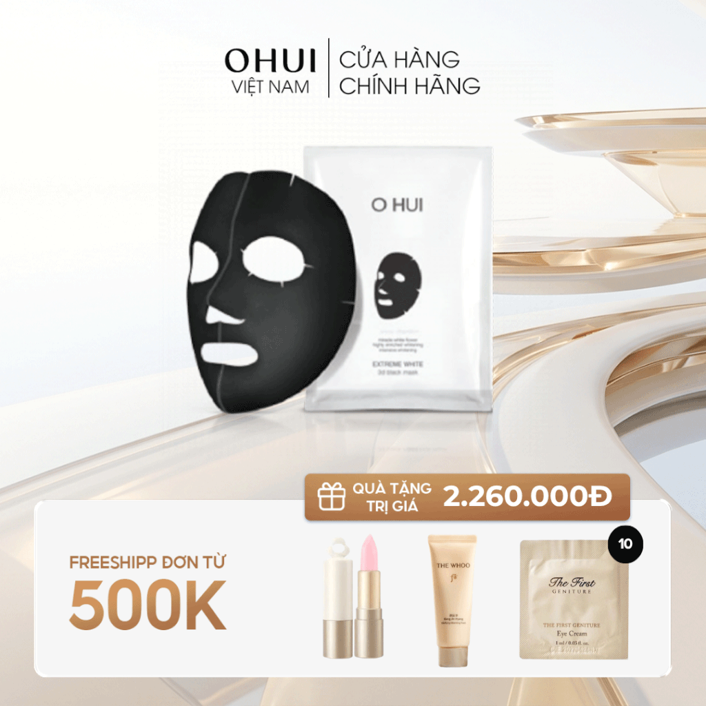 Mặt nạ dưỡng trắng OHUI Extreme White 3D Black Mask