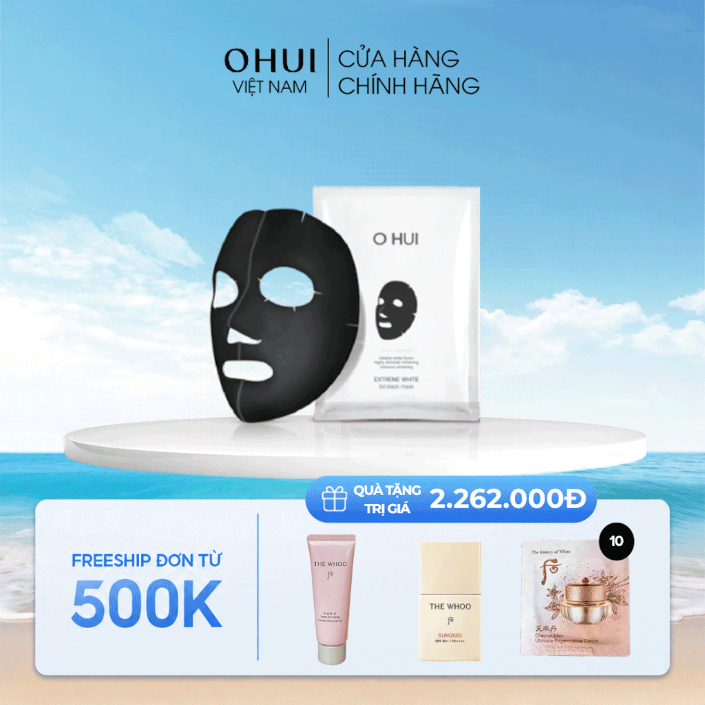 Mặt nạ dưỡng trắng OHUI Extreme White 3D Black Mask