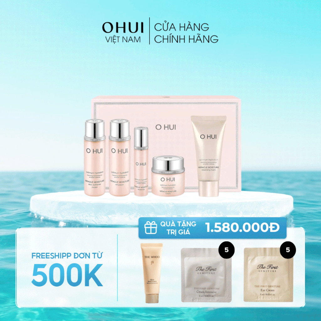 Bộ Sản Phẩm Dưỡng Ẩm Cung Cấp Nước Ohui Miracle Moisture Special Set 5pcs