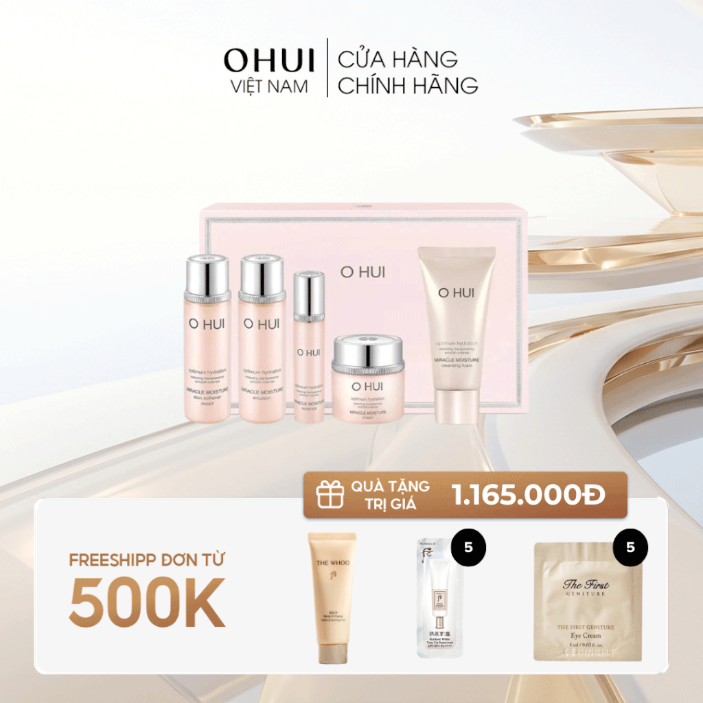 Bộ Sản Phẩm Dưỡng Ẩm Cung Cấp Nước Ohui Miracle Moisture Special Set 5pcs