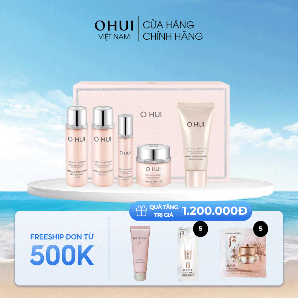 Bộ Sản Phẩm Dưỡng Ẩm Cung Cấp Nước Ohui Miracle Moisture Special Set 5pcs