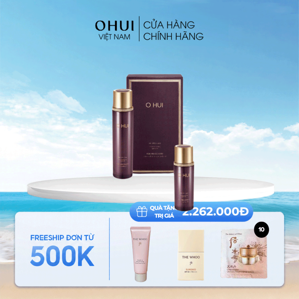 Bộ Nước Hoa Hồng Trẻ Hóa Ohui Age Recovery Skin Softener