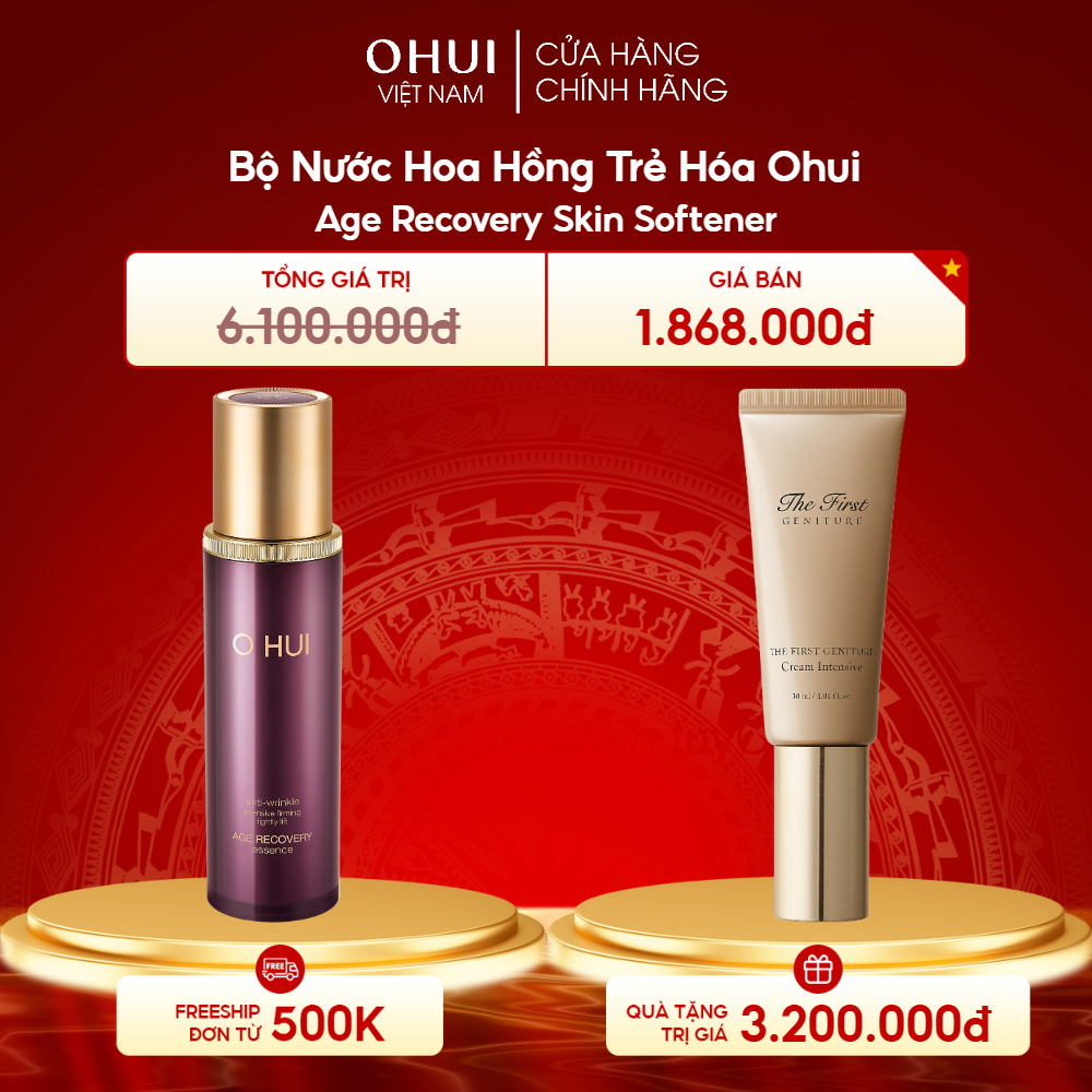 Bộ Nước Hoa Hồng Trẻ Hóa Ohui Age Recovery Skin Softener