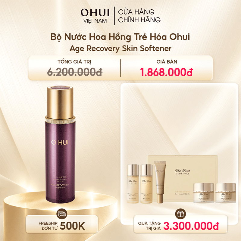 Bộ Nước Hoa Hồng Trẻ Hóa Ohui Age Recovery Skin Softener