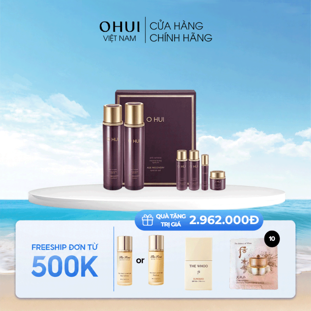 Bộ Sản Phẩm Dưỡng Da Trẻ Hóa Ohui Age Recovery Special Set 2pcs