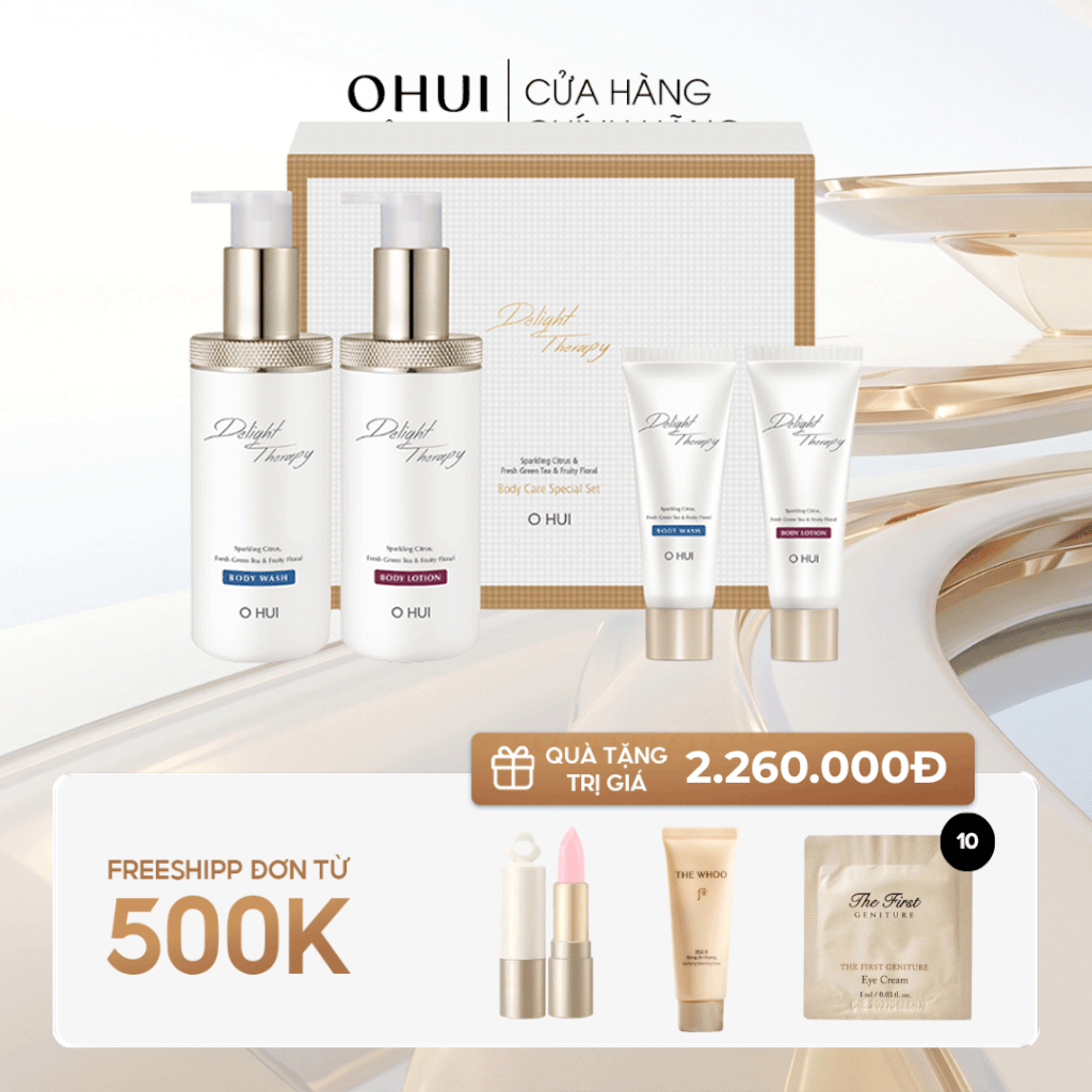Bộ Sữa Tắm Liệu Pháp Hải Dương OHUI Delight Therapy Body 2pcs Set