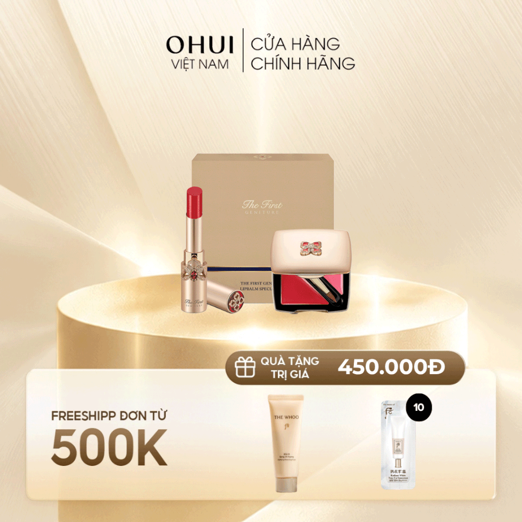 Bộ Son Dưỡng Môi OHUI The First Geniture Lipbalm Red Set