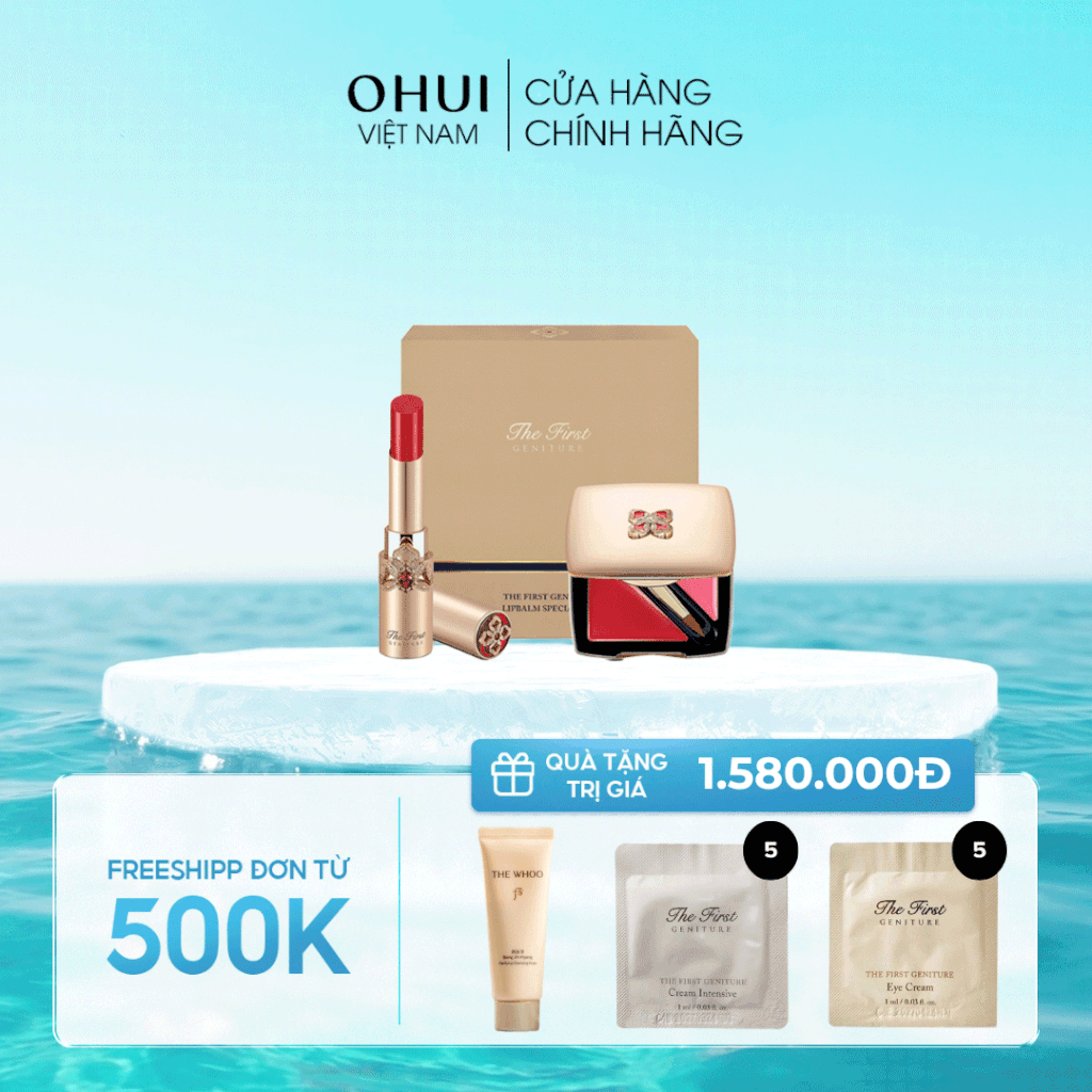 Bộ Son Dưỡng Môi OHUI The First Geniture Lipbalm Red Set