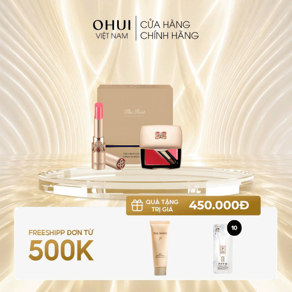 Bộ Son Dưỡng Môi OHUI The First Geniture Lipbalm Pink Set