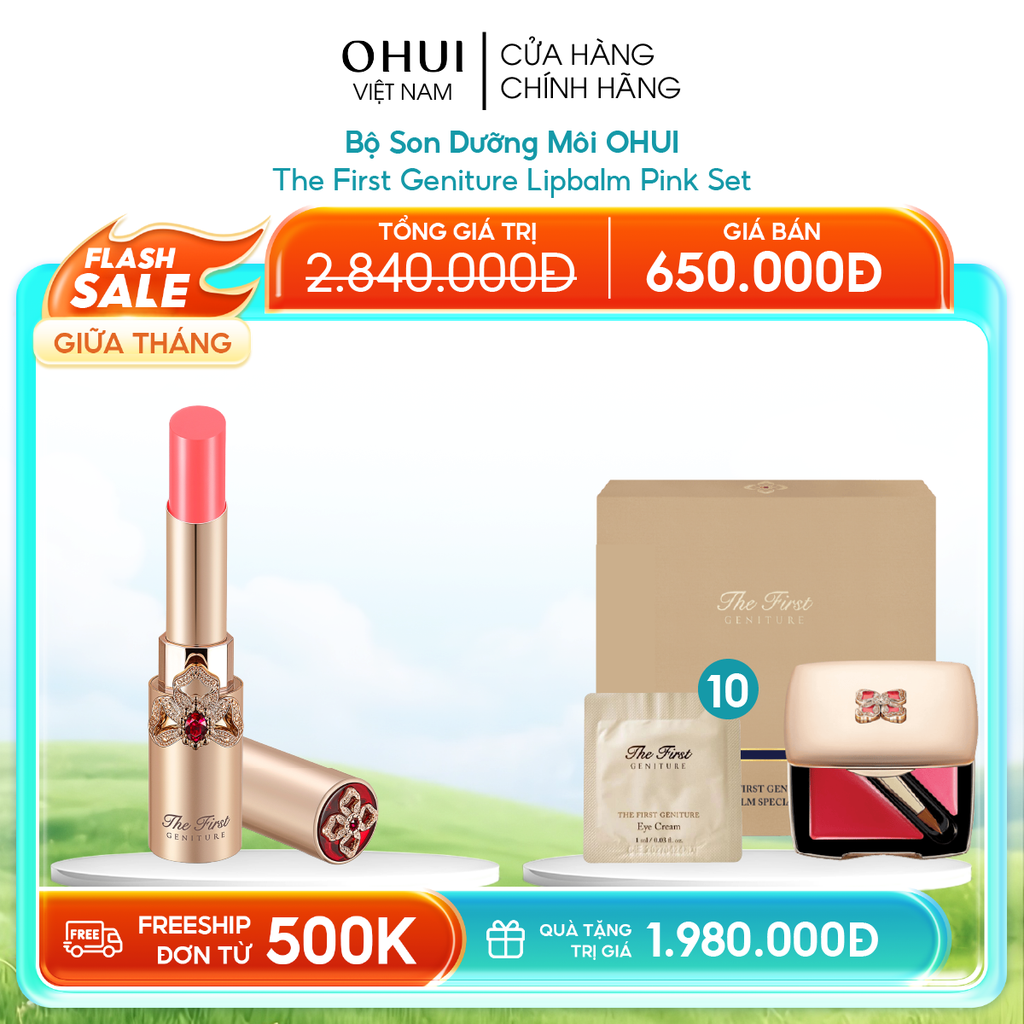 Bộ Son Dưỡng Môi OHUI The First Geniture Lipbalm Pink Set
